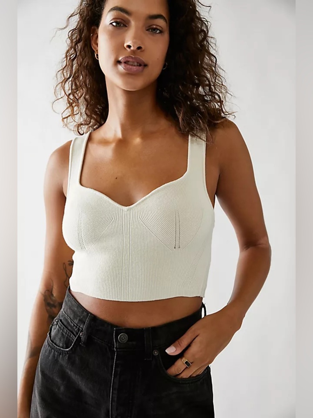 Free People day out corset swit cream knit new with tags medium